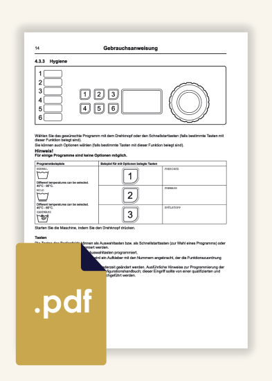 Electrolux Professional Bedienungsanleitung als PDF