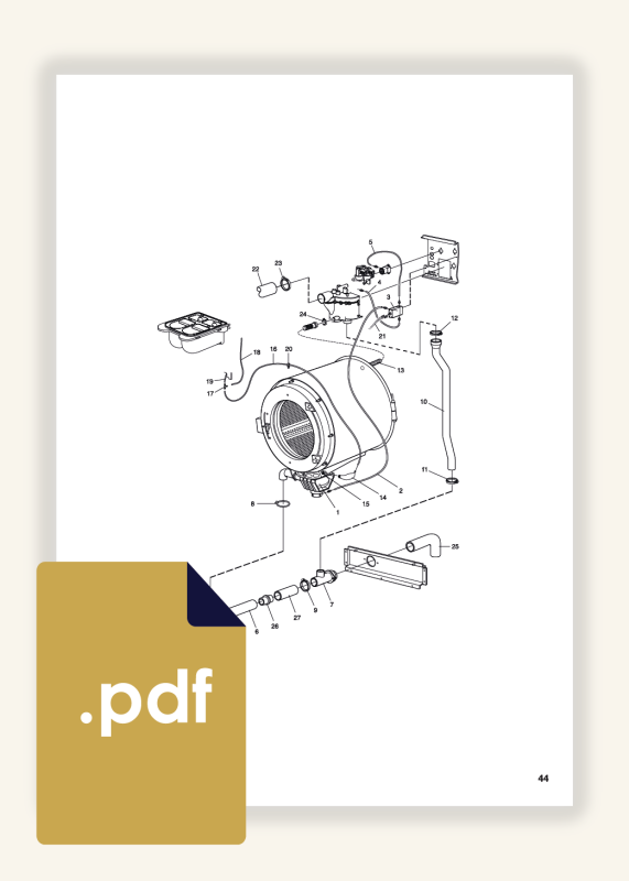 Electrolux Professional Explosionszeichnung als PDF